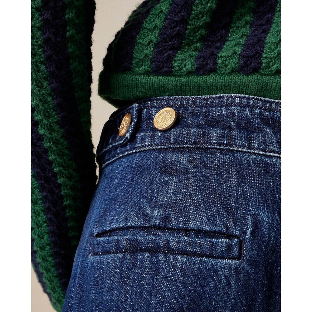 J.Crew Tapered jean with pleats in 1984 rigid 29 high rise‎ dark wash q2 - Picture 3 of 9
